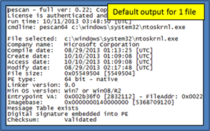 Default output multi-line format