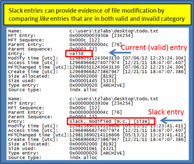 Detecting <i>INDX</i> entry modifications